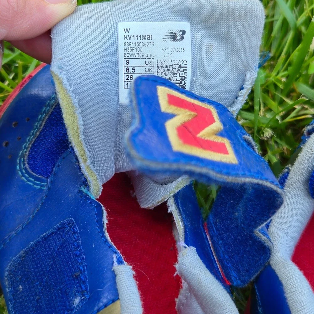 New Balance 111 Baby Night Sky & Brick Red Hook And Loop Sneaker Size‎ 9 c
